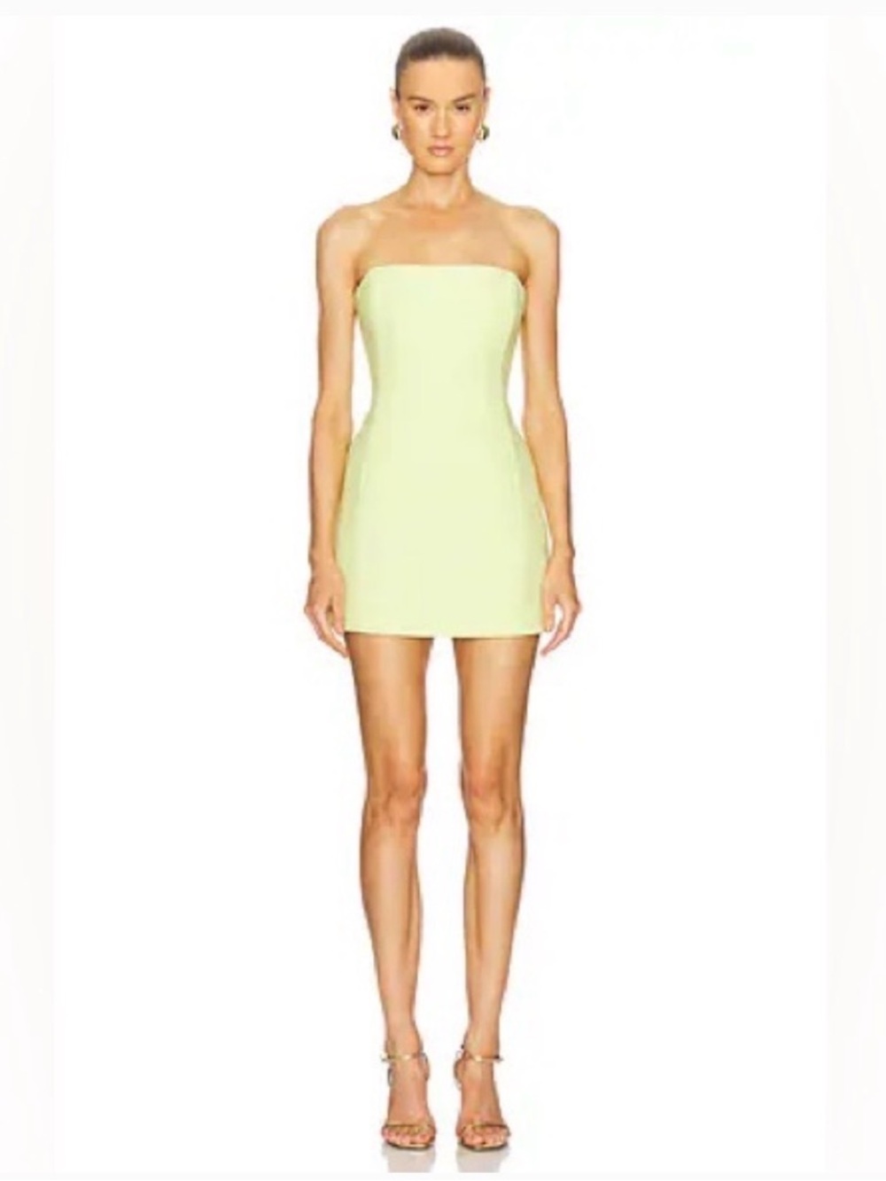 A.L.C. Elsie Strapless Lemon Yellow Mini Dress